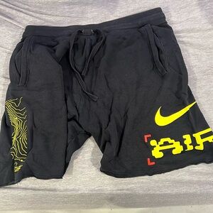 Black Nike shorts with designs